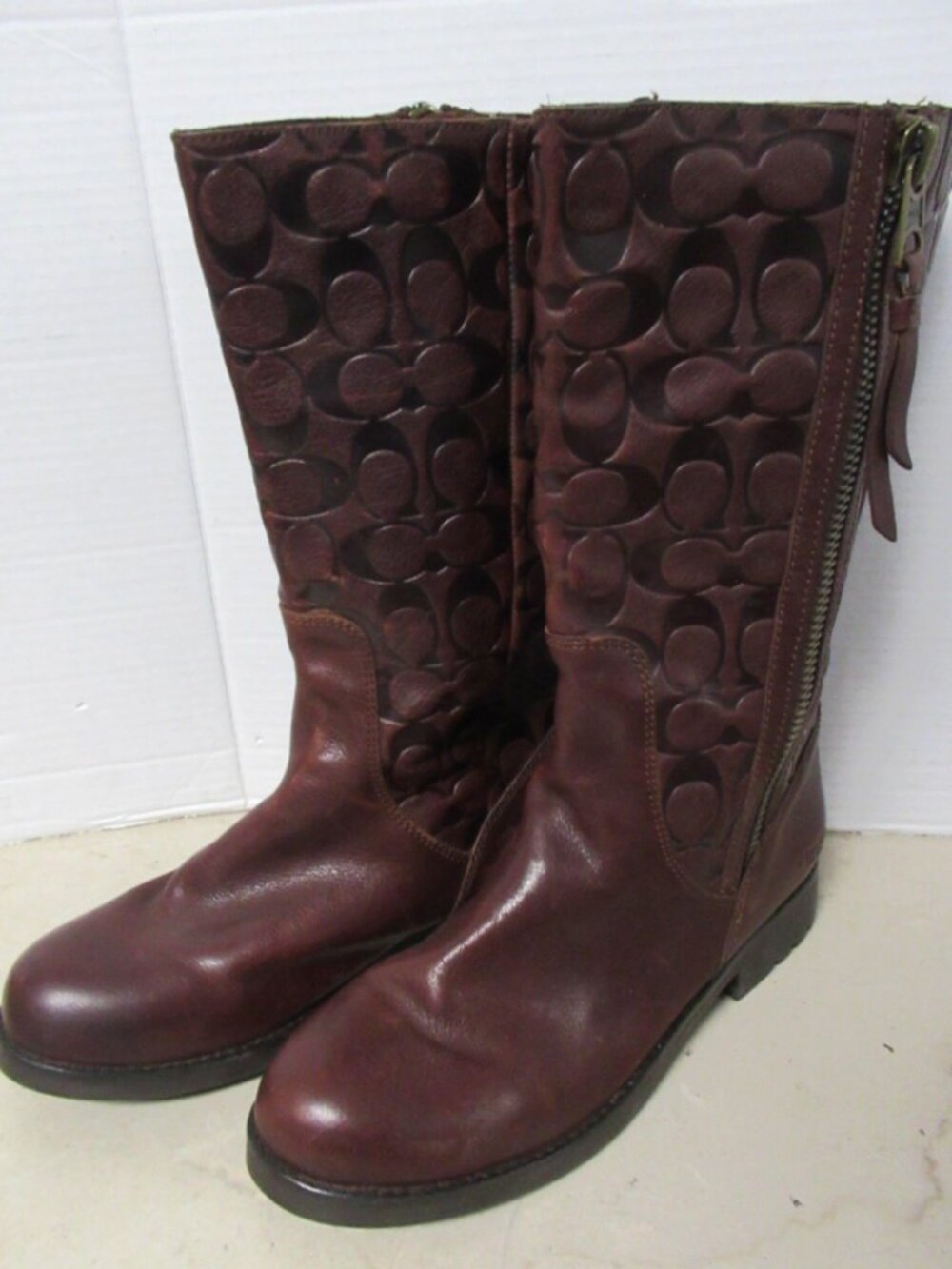 Coach Leather Valentine Boots
